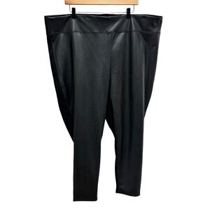 Pennington's In Every Story Black Faux Panel Front Leggings Size 4x